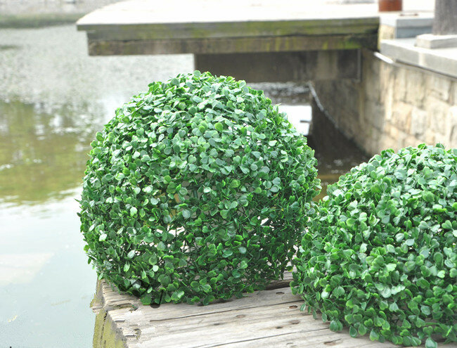 Milan – boule d'herbe artificielle en plastique, fleurs artificielles, vente en gros