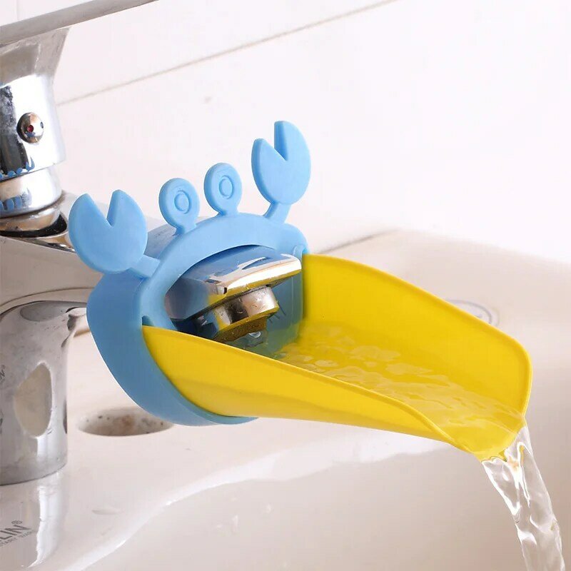 Robinet Extension Guide enfant evier désinfectant pour les mains outils de lavage des mains nouveau crabe dessin animé Extension de l'abreuvoir salle de bain