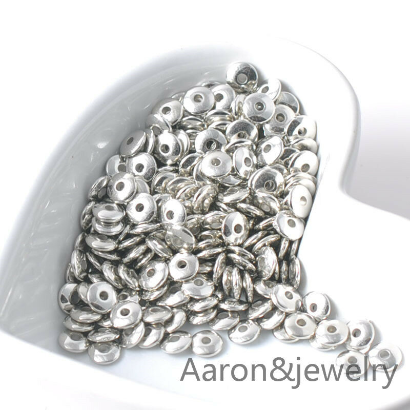 Perles d'espacement à roue ronde plate CCB plaquées or et argent, fabrication de bijoux, bricolage, YKL0345X, 6x2mm, 400 pièces