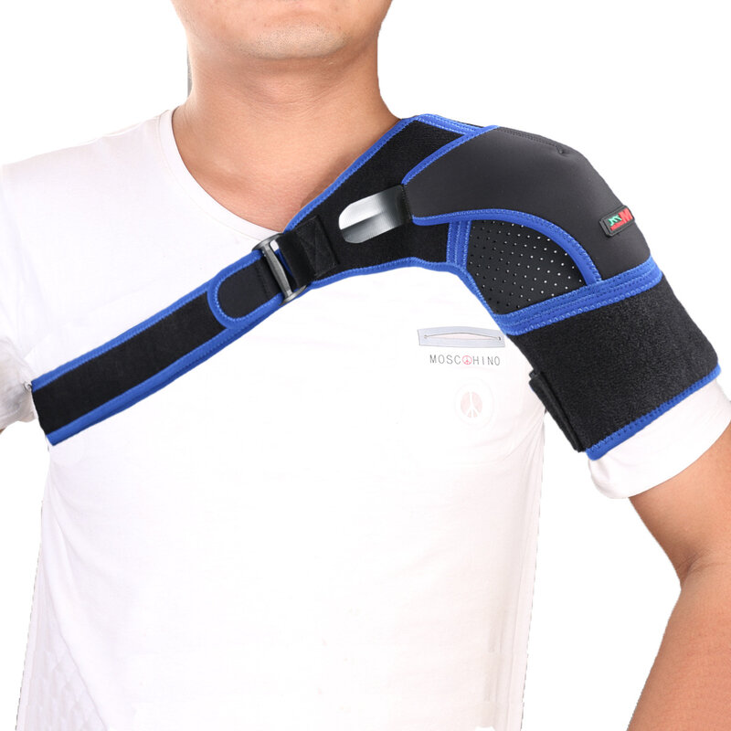 Siłownia sport wsparcie na ramię powrót opaska ochronna pasek pas do owijania opaski na pasek czarny bandaż mężczyźni i kobiety regulowany oddychający