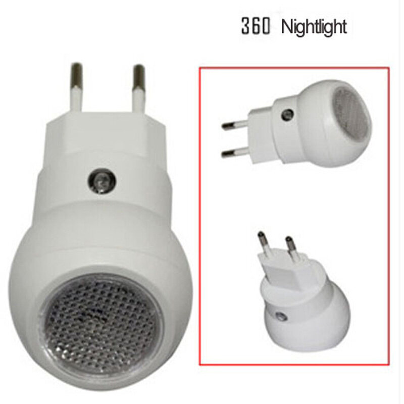 Luz LED nocturna con rotación de 360, 100-240v, tiempo económico y de vida útil, Plug and play, interruptor automático de encendido o apagado