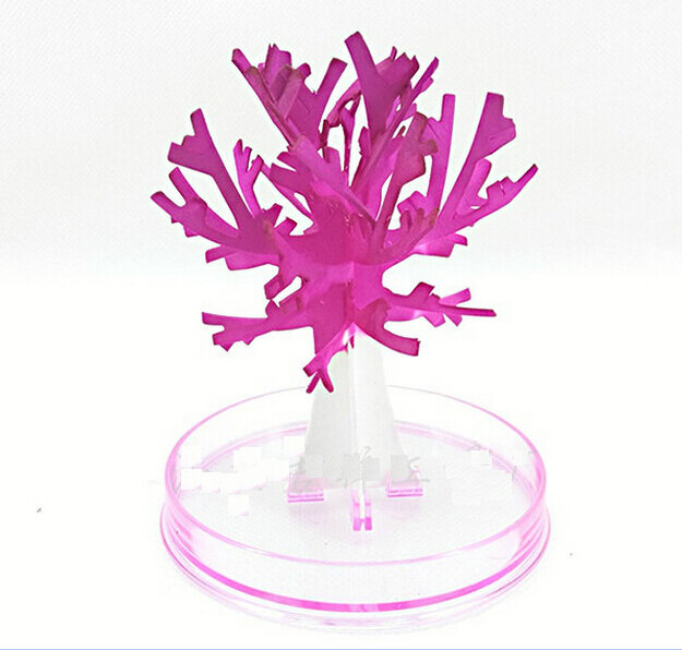 2019 10x8cm artificial mágico sakura árvores de papel árvore de natal crescente desktop cerejeira flor mágica crianças ciência brinquedos 10 pçs