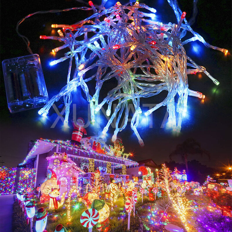 2m 10m 100m LED String Light Fairy Lights DC 5V 12V batteria/USB Power telecomando lampada RGB festa all'aperto matrimonio decorazioni natalizie