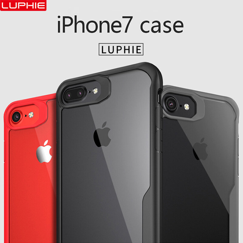 LUPHIE-funda a prueba de golpes para iPhone, carcasa transparente de silicona para modelos 14 Plus, 13, 12, 11 Pro, XR, 8, 7 Plus, 12 XS Max