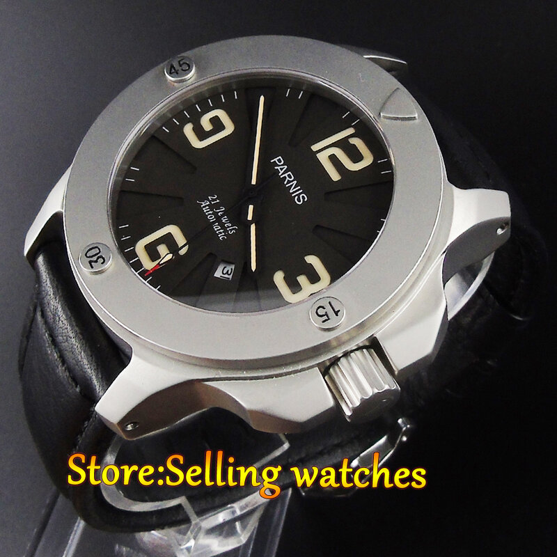 PARNIS MIYOTA-Relojes de pulsera mecánicos para hombre, cristal de zafiro, movimiento automático, alta calidad, 47 mm
