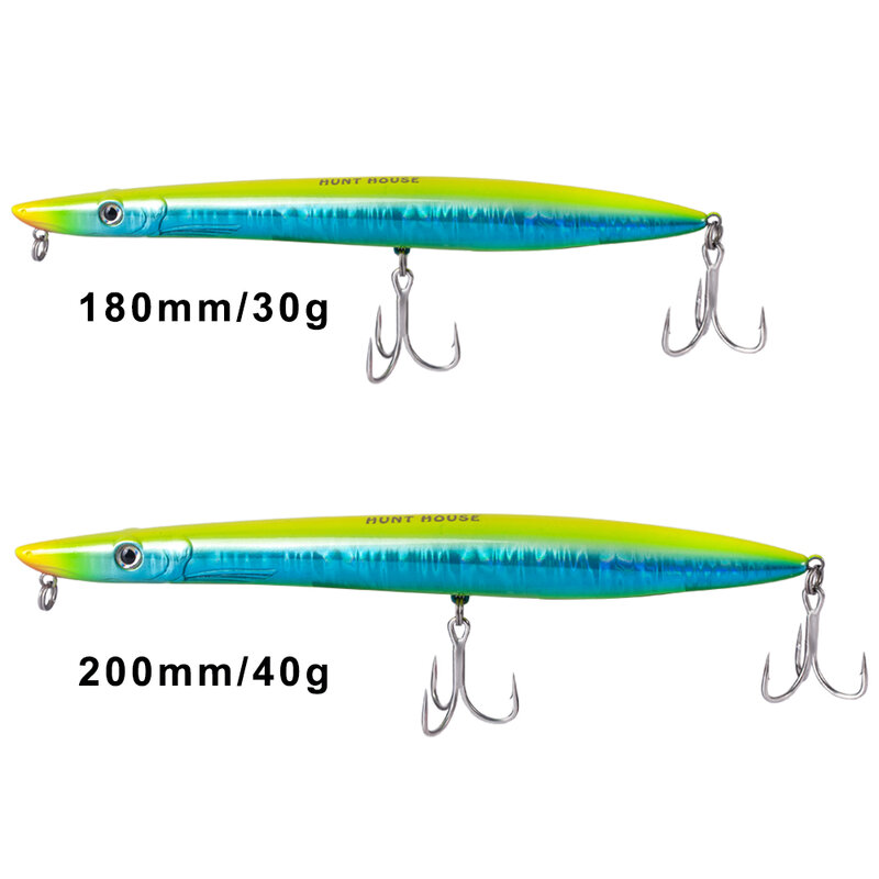 Hunthouse hydra fishing lure Barracuda surface lure 180mm/30g 200mm/40g długie rzucanie ołówek stickbait pływające pesca