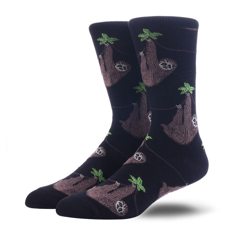 [WPLOIKJD] мужские носки из чесаного хлопка жаккардовые забавные носки с изображением животных суши Мультяшные деловые носки для делового платья носки свадебный подарок