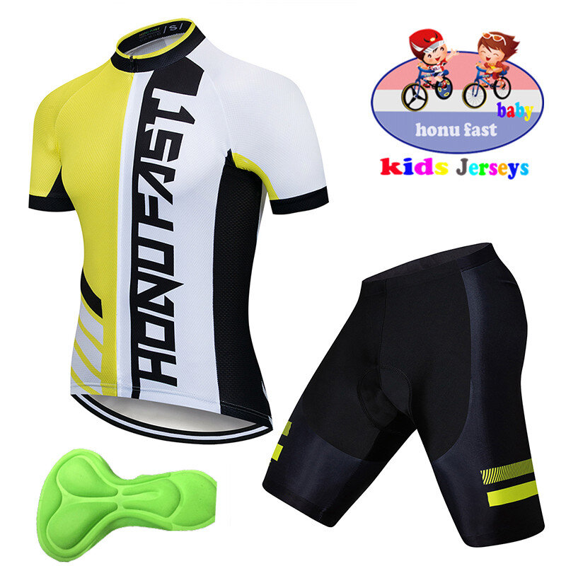 2023 Kids Cycling Jersey Sets Short Sleeve Jerseys Kid's Bike Shorts Outdoor Road Boys MTB Cycling Clothing Cycling Kit