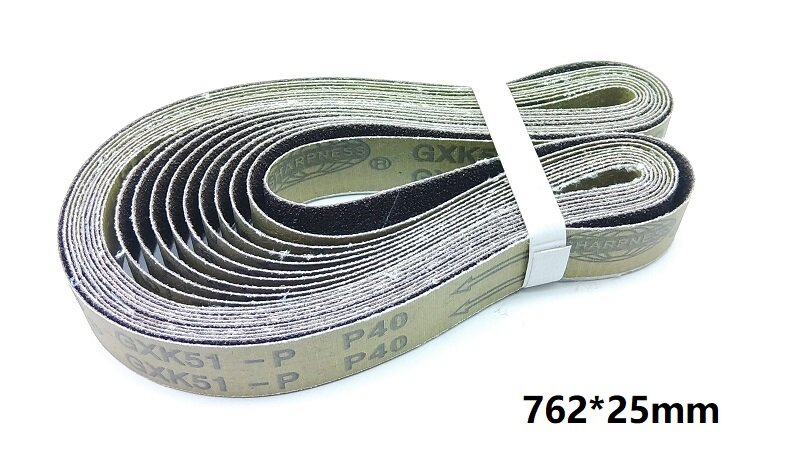 New 10pcs 762*25mm Abrasive Sanding Belt on Metal belt grinder GXK51 for Weld Surface Conditioning