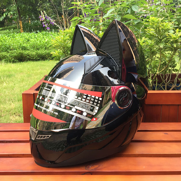 NITRINOS el casco de la motocicleta de la oreja del gato es el casco rápido de cuatro estaciones