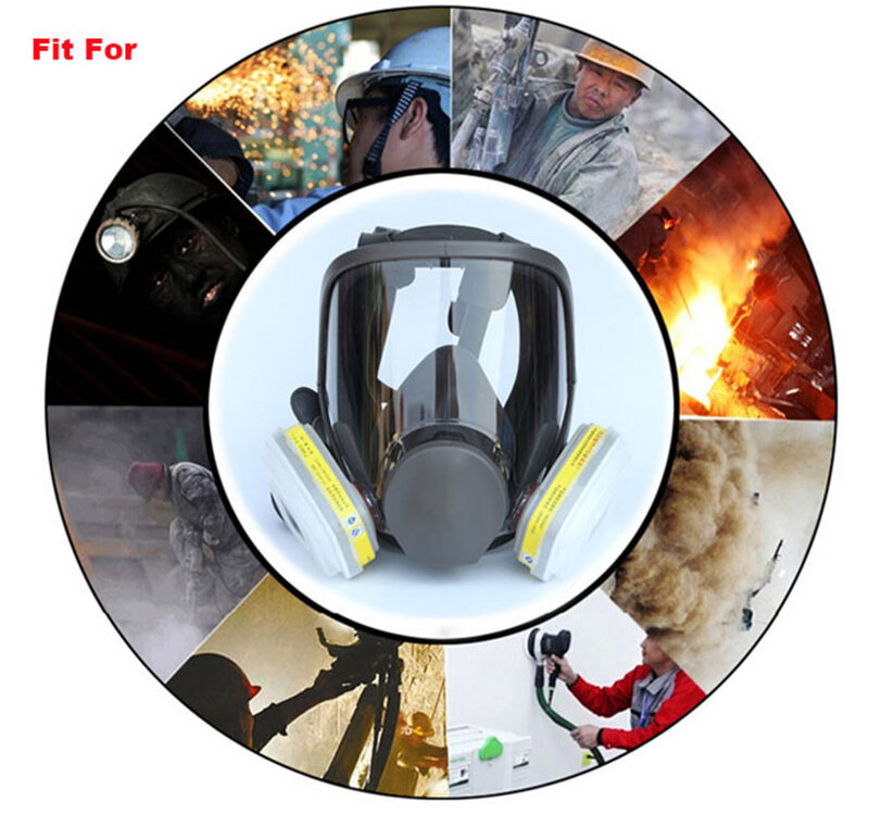 Ochronna maska gazowa do malowania, natryskiwania, 3M 6800, 9 w 1, na całą twarz, respirator