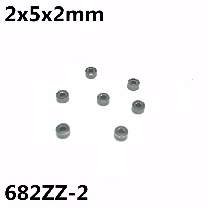 Rolamento rígido de esferas, rolamento em miniatura de esferas com sulco profundo, modelo de alta qualidade 682zz-2 2x5x2mm, 10 peças