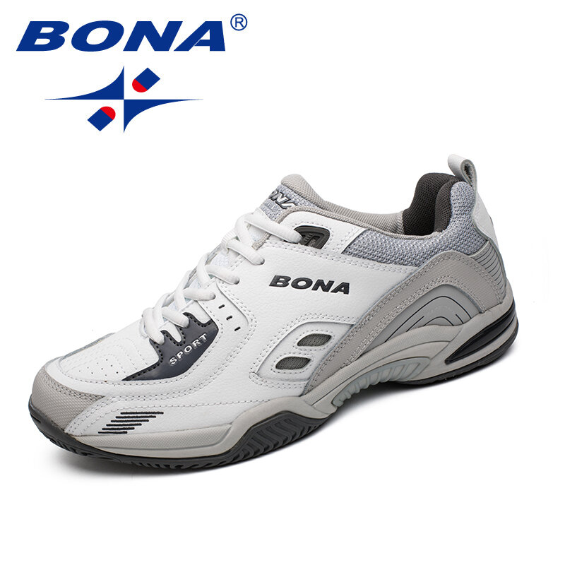 Bona-calçados esportivos masculinos de cordões, tênis de corrida ao ar livre confortáveis e leves e macios, novo estilo popular, frete grátis