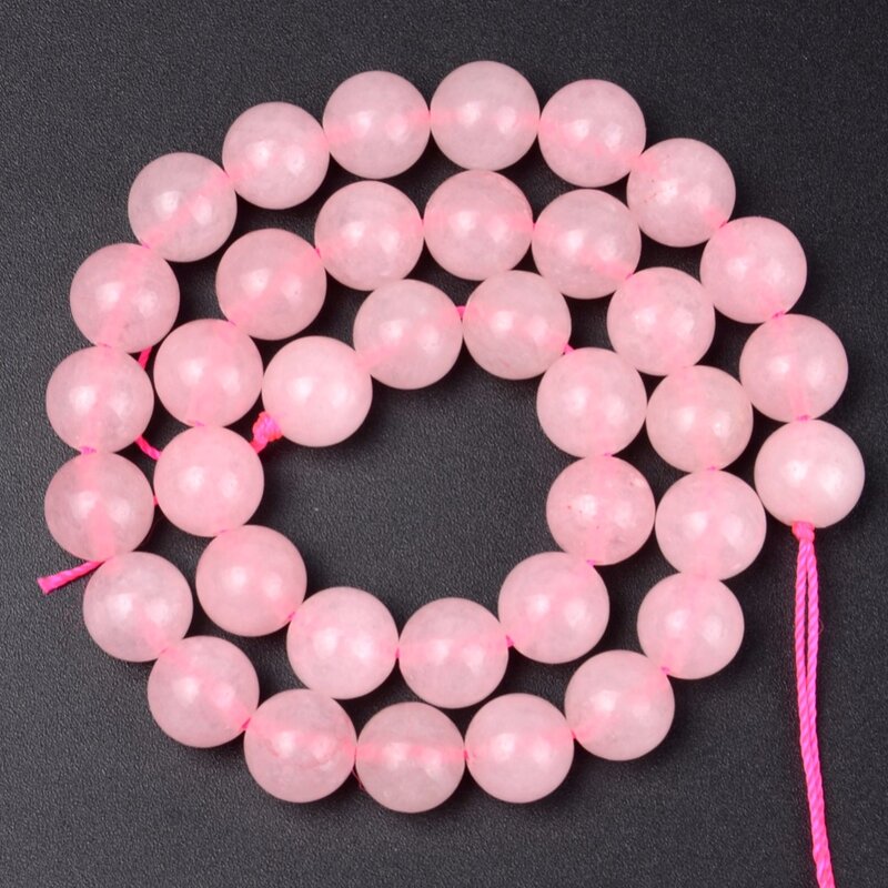 Miçangas redondas com cristais de quartzo rosa natural, joias diy 4 6 8 10 12mm, para fazer joias, acessórios de pulseiras