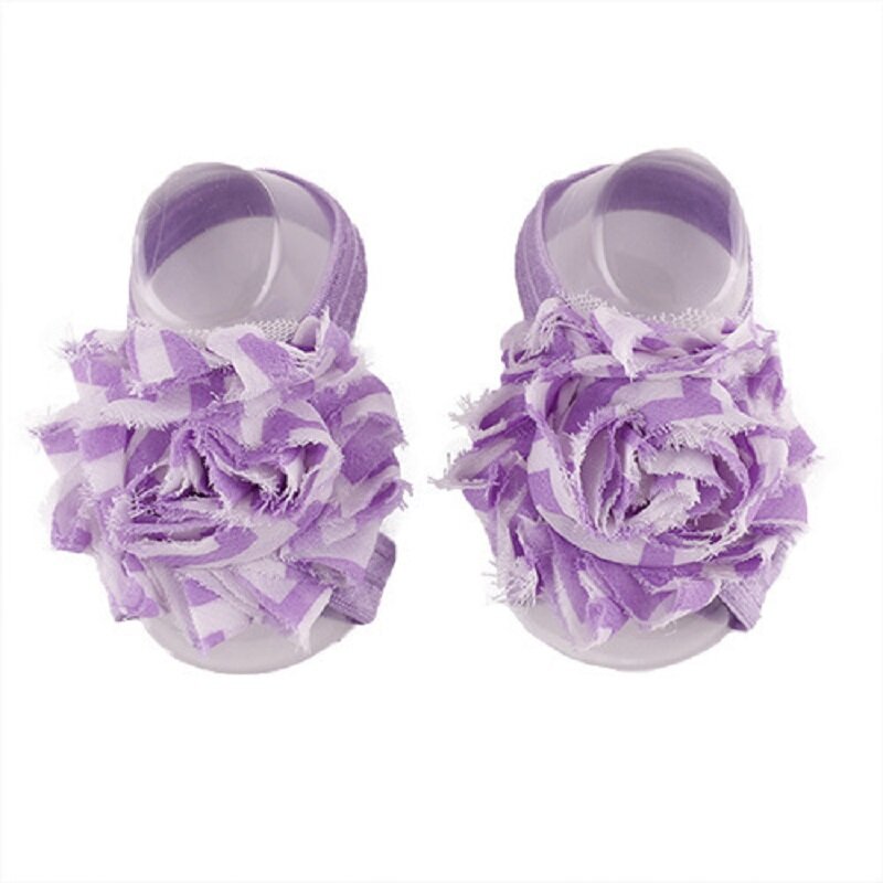 Hooyi meia floral para bebês meninas 0-5 anos, acessório de pé recém-nascido chiffon descalço alta qualidade sapatinho menino f1