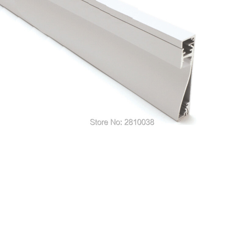 Perfil de arandela de pared para lámparas de pared empotradas, conjunto de 100X 1M, Canal led y perfil de aluminio plano de 16x80