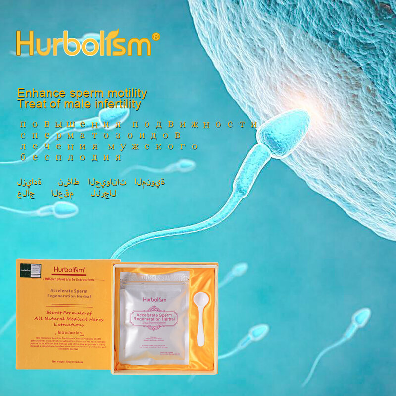 Hurbolism New Herbal Powder for Accelerate Sperm Regeneration, Promote Sperm Quantity and Activity, Treat of male infertility.