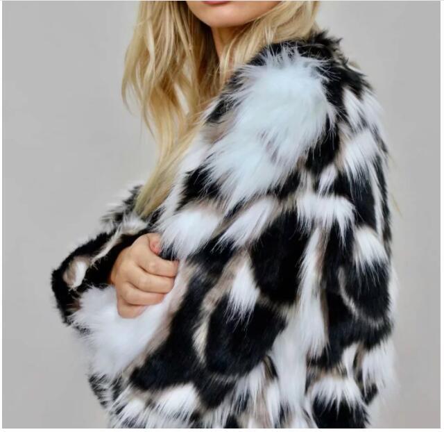 Manteau court en fausse fourrure pour femme, veste tendance, pardessus décontracté, manches longues, chaud, hiver 2022