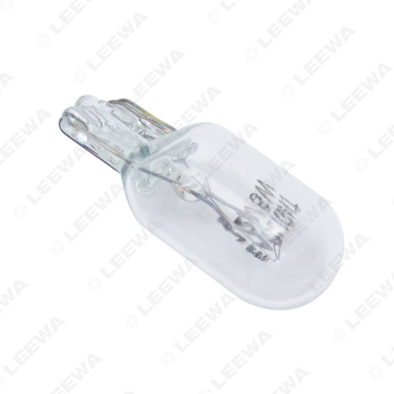 LEEWA 200pcs Warm White Car T10 168 192 Wedge 12V 5W Halogen Bulb External Halogen Lamp Replacement Dashboard Bulb Light #CA2109