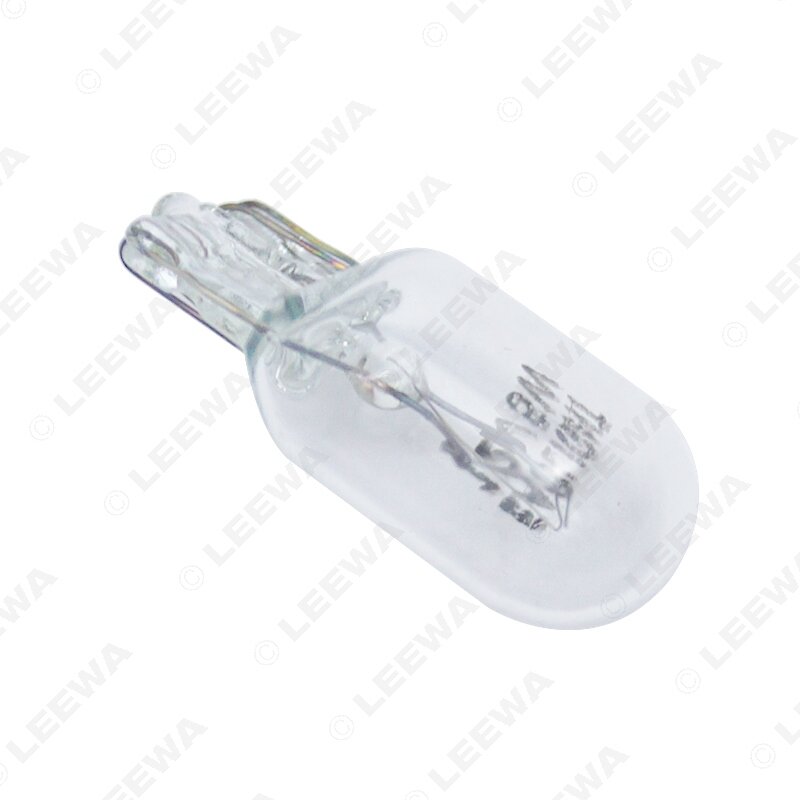 LEEWA 200 stks Warm Wit Auto T10 168 192 Wedge 12 v 5 w Halogeenlamp Externe Halogeenlamp Vervanging dashboard Lamp Licht # CA2109