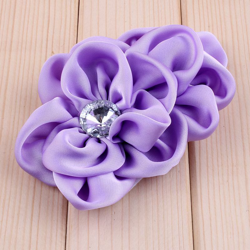 6pcs/lot 12 Colors Hair Clips Lchthyosis Shape Fabric Headband Flower Artificial Wedding Decorative Flowers+Bling Buttons DIY