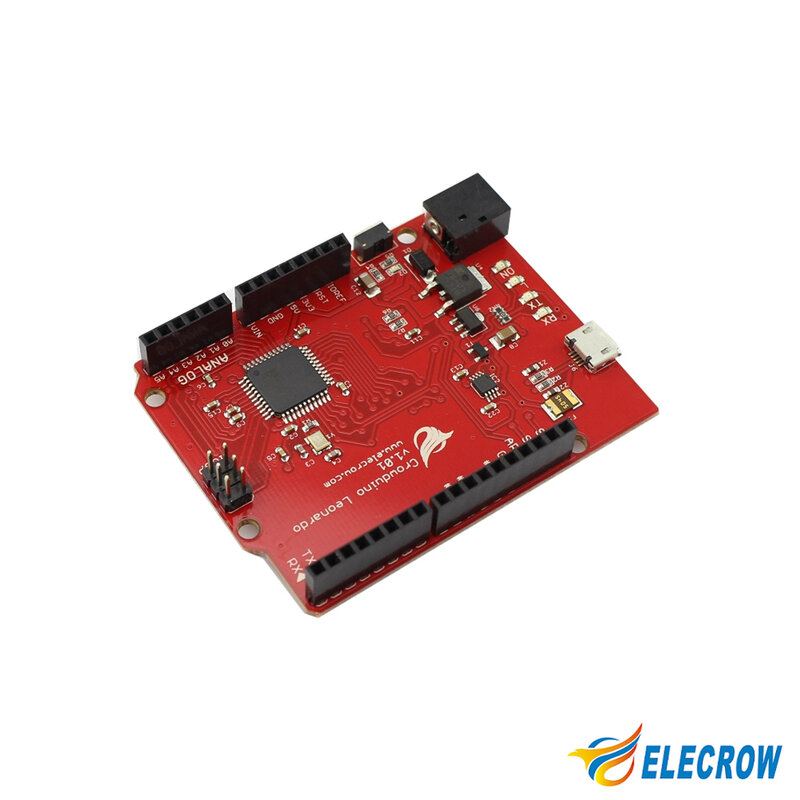 Elecrow Crowduino Leonardo Board R3 per Arduino ATmega32U4 con cavo Micro USB scheda microcontrollore fai da te