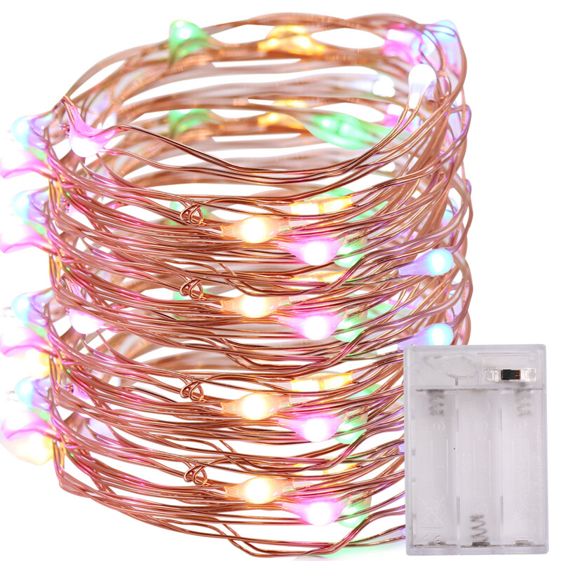 2M Led String Licht Koperdraad Starry Fairy Lights DC5V Batterij Aangedreven Micro Led Voor Kerst Wedding Party Nkd xmax
