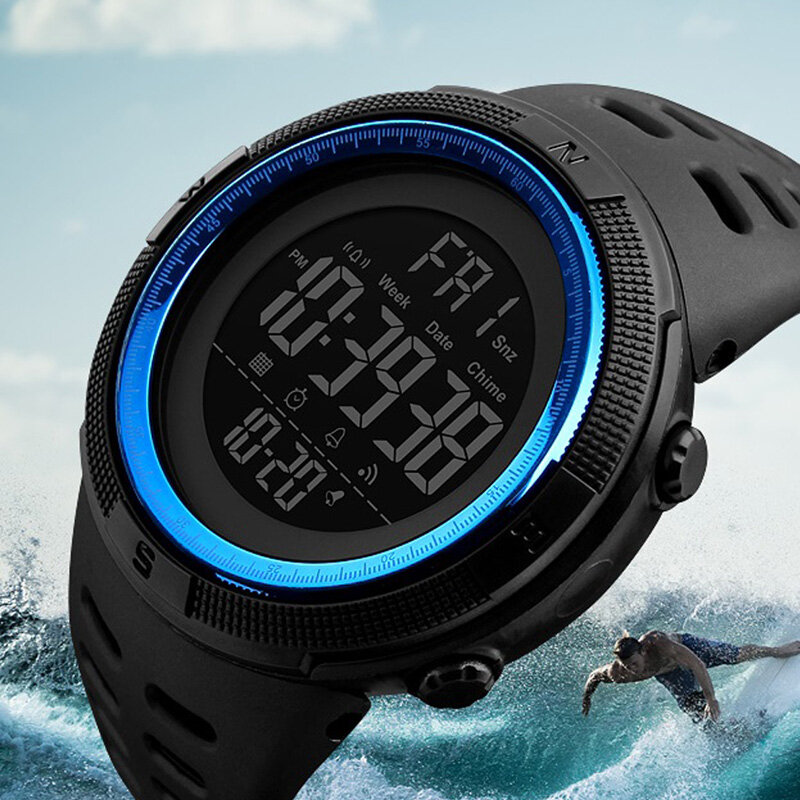 SKMEI montres de sport pour hommes LED marque de luxe militaire montre numérique de mode décontracté plongée 50m électronique montres hommes Relojes
