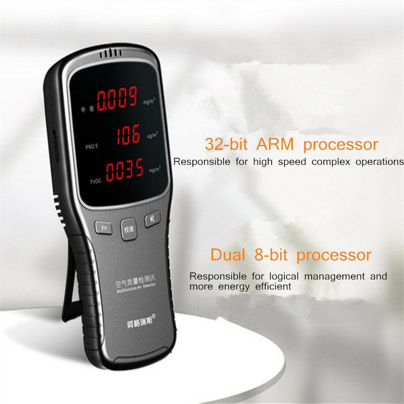 6-in-1 WP6910T PM1.0 PM2.5 PM10 Meter HCHO Meter Air Detector with Rechargeable Lithium Battery