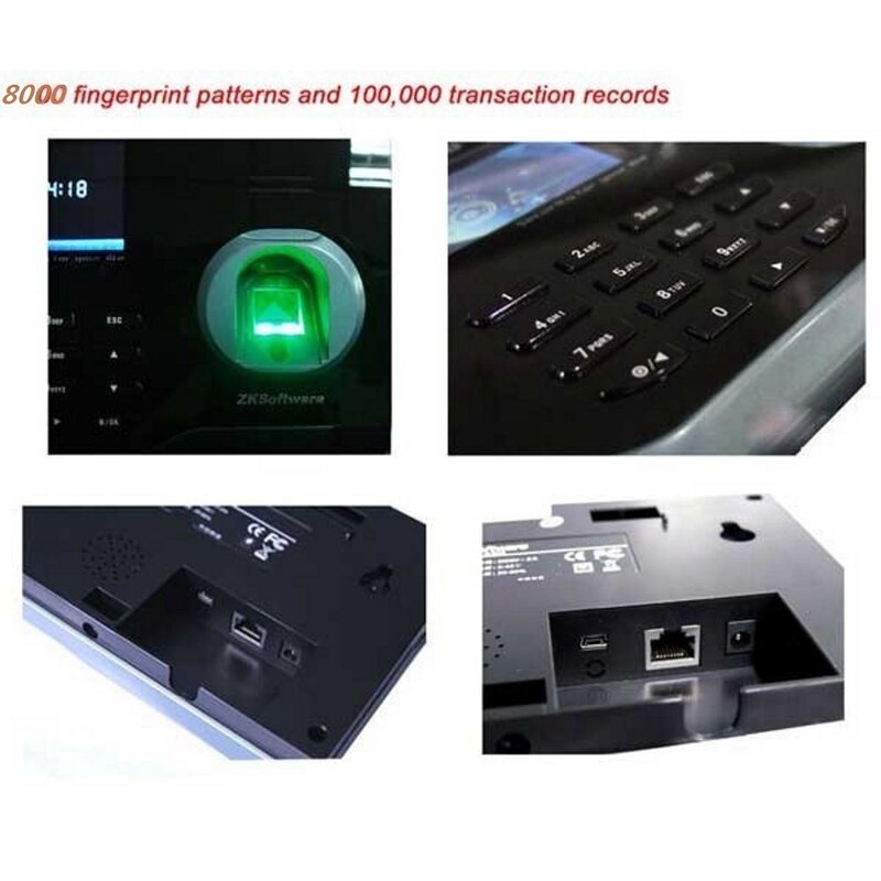 ZK iClock360 терминал отпечатка пальца времени посещаемости 3,5 дюймовый экран 125 кГц EM ID карта время часов