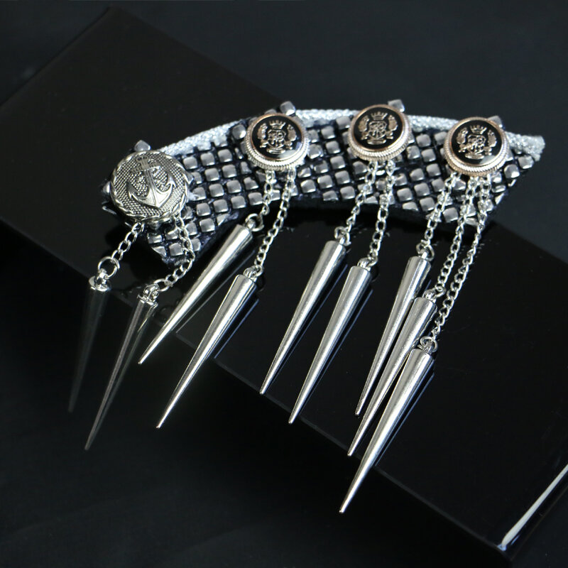 New Free Shipping FASHION male MEN'S Retro personality bullet Mens Suit Coat shirt tassels brooch pin accessories Headdress