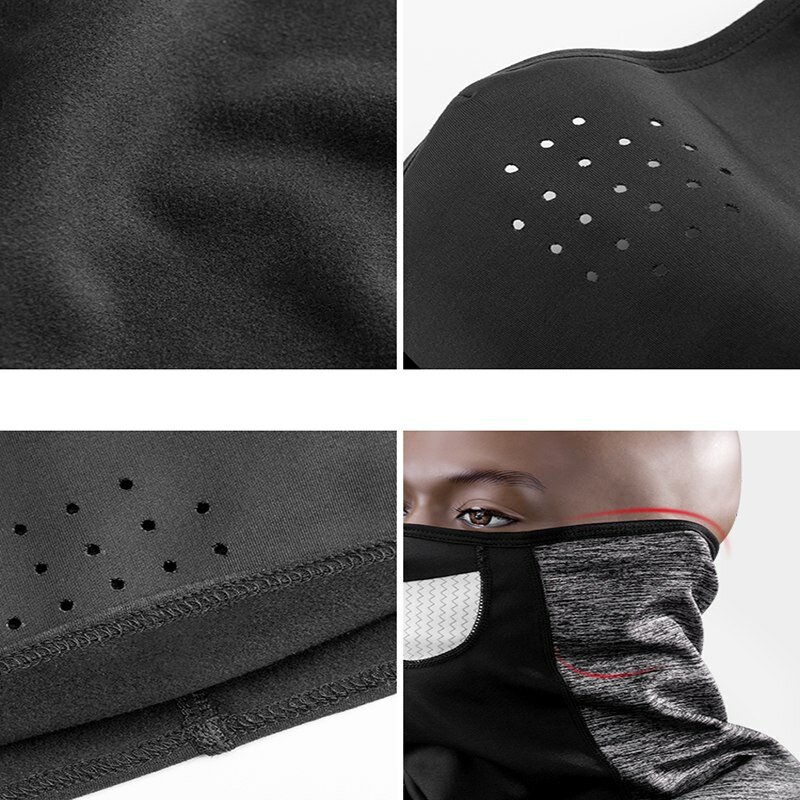 ROCKBROS Scarf Warm Fleece Thermal Breathable Cycling Running Snowboard Motorcycle Skiing Face Mask Winter Windproof Ski Mask