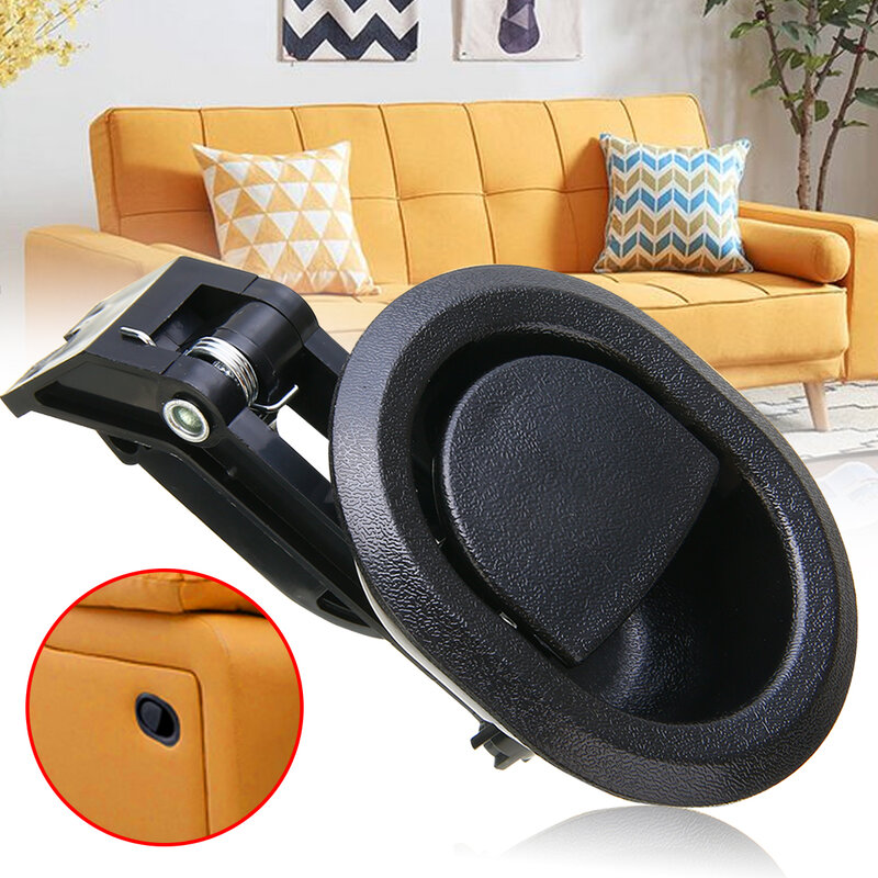 1pc Hard Plastic Release Lever Handle Black Cabinet Pulls Replacement Sofa Recliner Release Pull Handle For Oval Recliner Chair