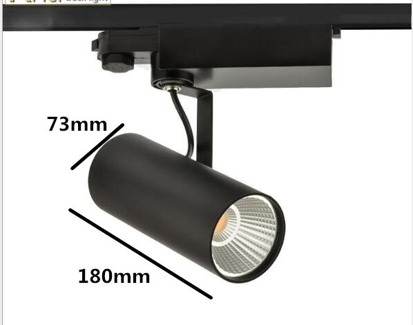 Lámpara de riel led COB IP20, focos de iluminación para tienda, 30W, CA 240V, 10 unids/lote