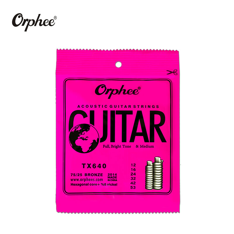 Orphee-cuerdas de guitarra acústica Extra ligeras, TX620, TX630, TX640, 10 unidades, envío gratis