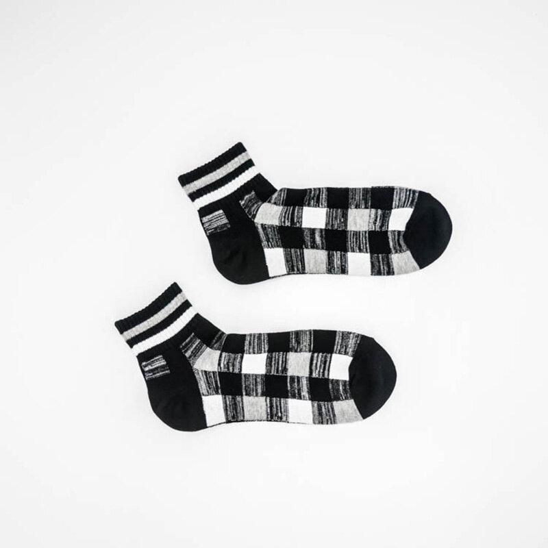 5 Pairs Men's Sock Spring Autumn Cotton Shaping Male Ankle Socks Korean Classic Trendy Fashion Plaid Casual Tube Sock Best Gifts