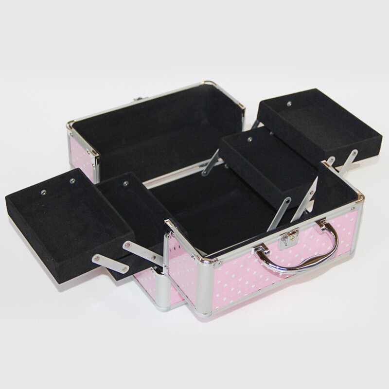 Nueva caja de almacenamiento para maquillaje organizador de maquillaje cosmético bonito caja de joyería organizador de mujer para viajes cajas de almacenamiento bolsa maleta