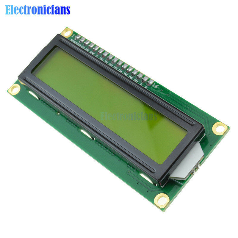 Módulo de exibição LCD para Arduino, LCD1602, PCF8574T, PCF8574, IIC, Interface I2C, Personagem 16x2, Azul, Amarelo, Verde, 5V, DIY