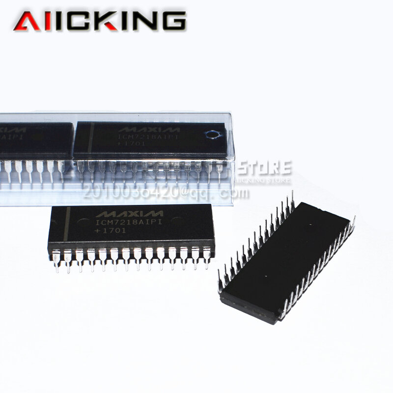 Chip IC integrado, ICM7218AIPI, DIP28 ,8 dígitos Display LED Driver, em estoque, 100% original, ICM7218, 5Pc Lot