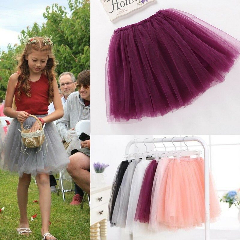 summer lovely fluffy soft tulle baby girls tutu skirt pettiskirt 14 colors girls skirts for 6M-14Yrs kids mother daughter skirts