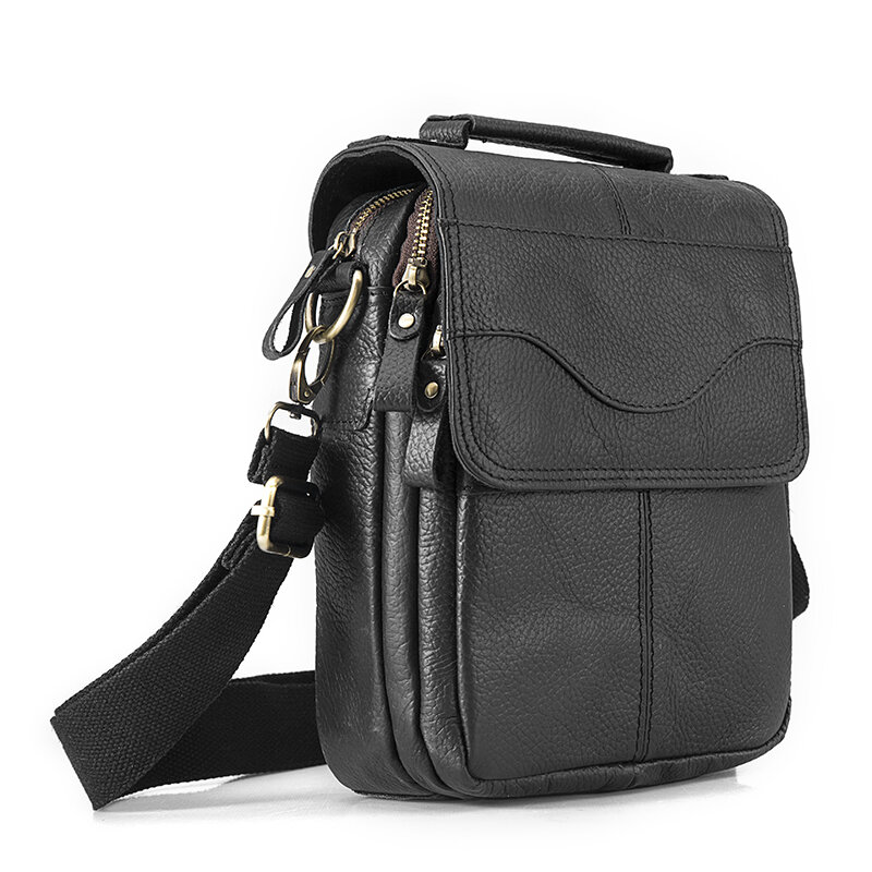 Повседневная дизайнерская сумка-мессенджер на ремне для мужчин, модный тоут через плечо из качественной воловьей кожи для планшета 8 дюймов, 144-b