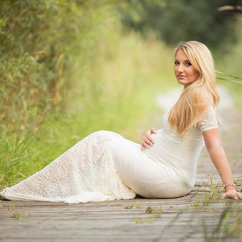 Vestido feminino maternidade fotografia adereços rendas roupas de gravidez vestidos de maternidade para grávida foto shoot pano plus size