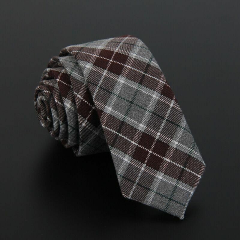 SHENNAIWE cotton tie high quality mens fashion casual 6cm width narrow corbatas plaid neck ties fine slim neckties wholesale
