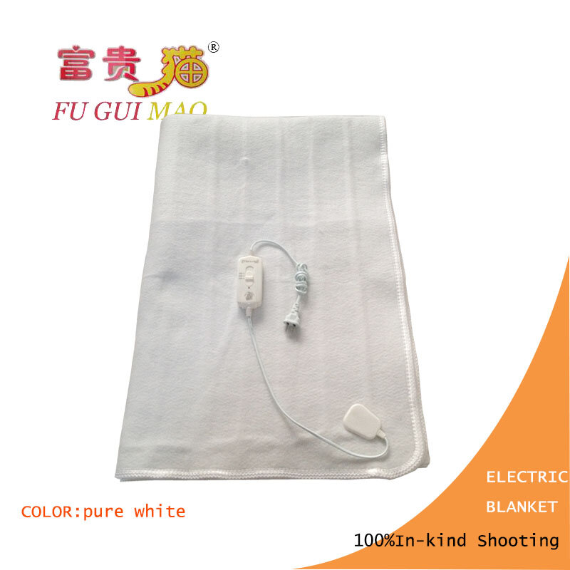 FUGUIMAO Electric Blanket Double Pure White Electric Heating Blanket 220v Heated Blanket Body Warmer 150x120cm Heating Mattress
