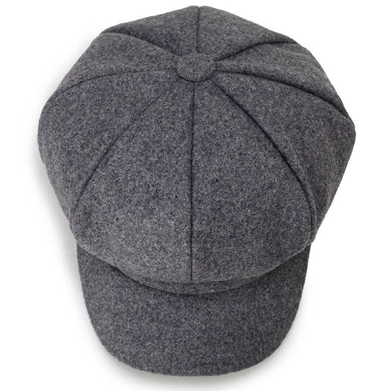 Винтажная фетровая восьмиугольная шапка, новые зимние женские шапки Newsboy, кепка черного цвета, литературная женская кепка для отдыха, шапка, аксессуары