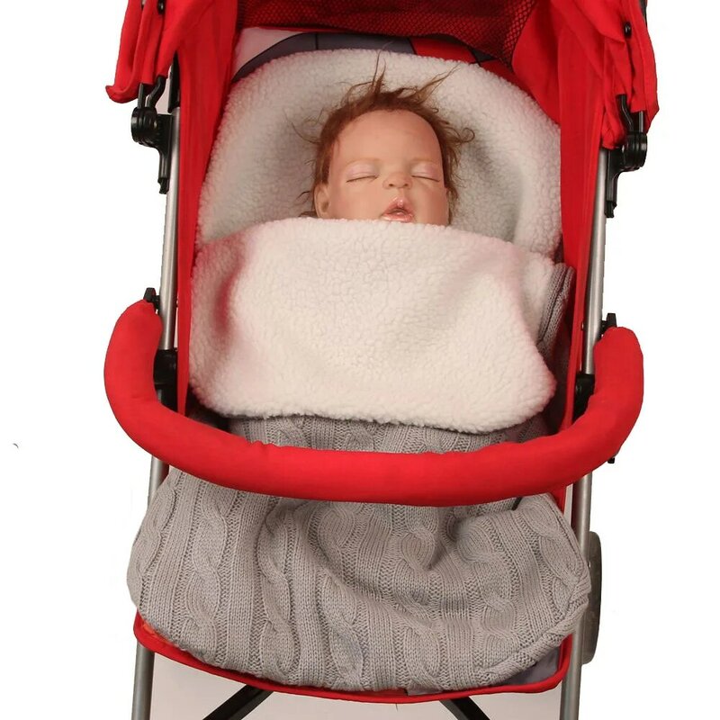 Crochet Fleece Baby Girl śpiwory noworodek wózek Sleepsack niemowlę odbieranie koce chłopcy koperta SleepSack cieplej kołdra