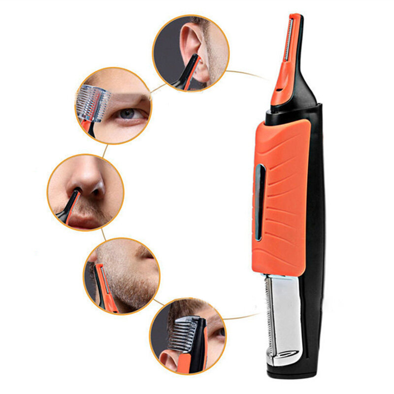 Hair Trimmer Shaver Electric Shaver Grooming Remover Hair Trimmer 2 In 1 Male Switchblade Mustache Beard Eyebrow