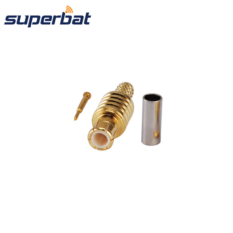 Superbat MCX Crimp Male Straight RF Coaxial Connector for Cable RG174 RG316 RG188A LMR100