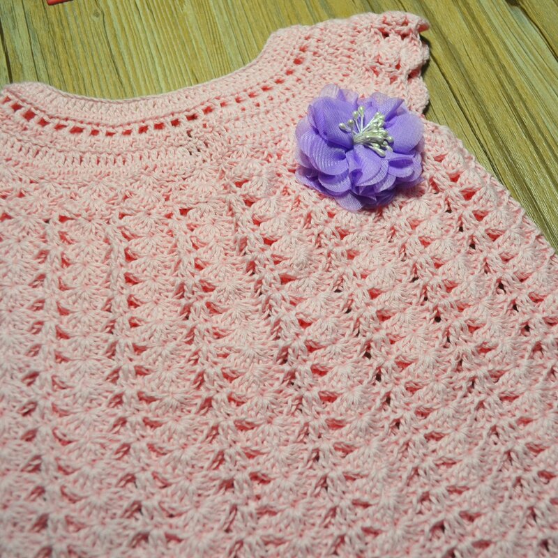 QYFLYXUEQYFLYXUE-Baby girl dress Crochet Newborn baby Dress for Photo Prop Girls Summer Dress, Sundress.