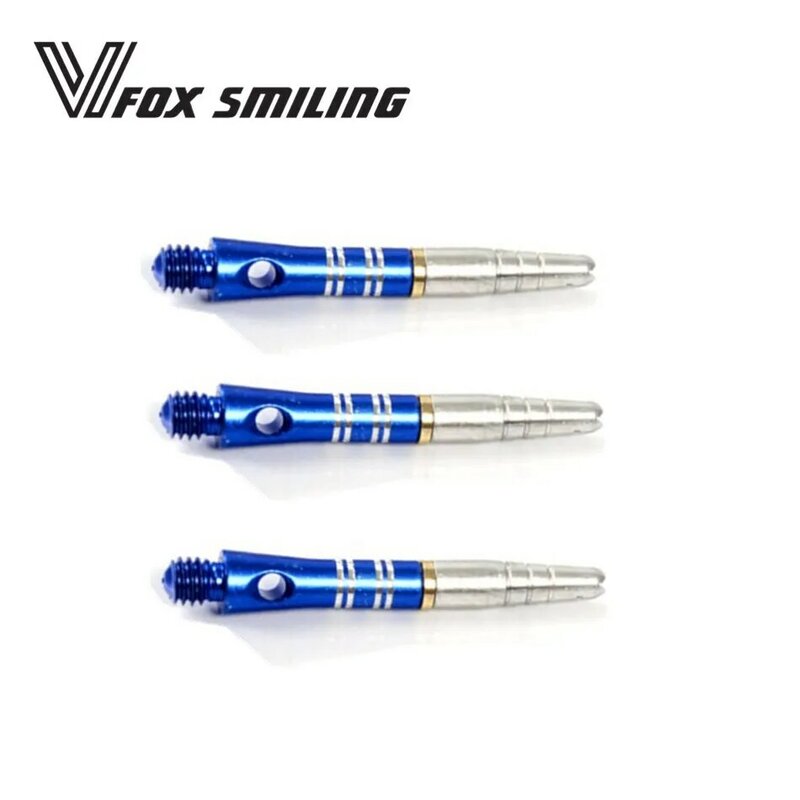 Fox Smiling 3pcs 2BA Darts Shafts For Professional Aluminum Darts Shafts Dart Accessories Blue Black Red